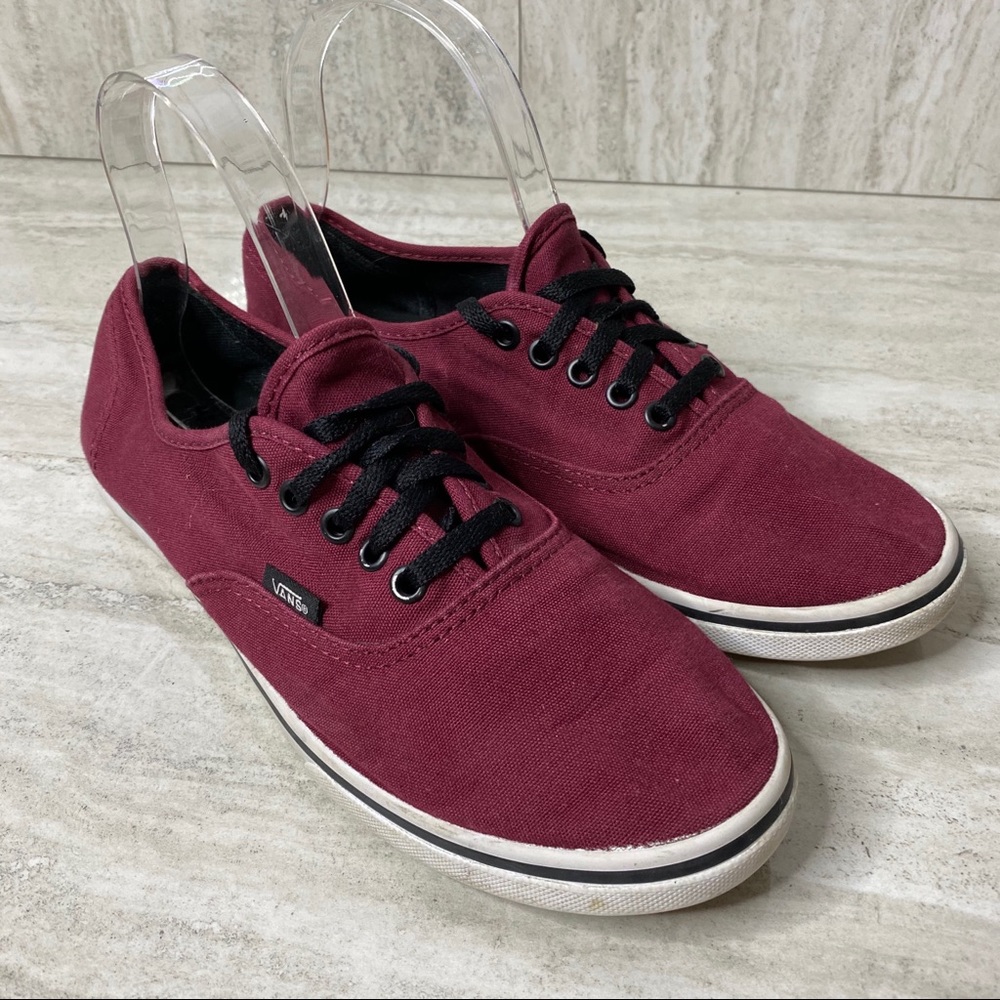 Vans Burgundy with Black Laces Sneakers